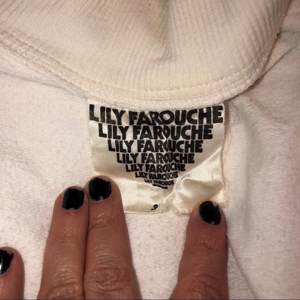 Vintage 80’s LILY FAROUCHE 1/4 Zipper Dragon Print Pullover Sz L - Picture 8 of 9